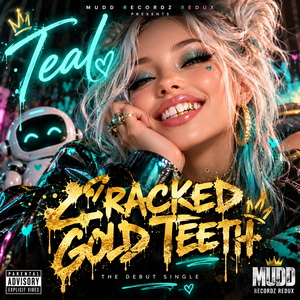 Cracked Gold Teeth cover art by Teal